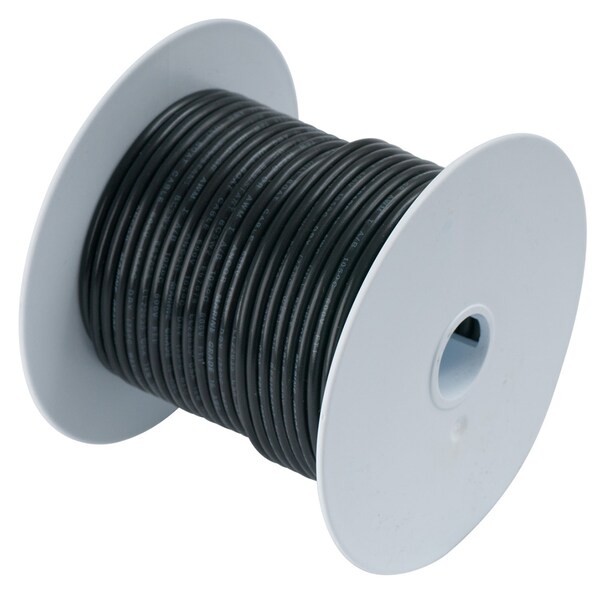 Primary Wire, Marine, 6 AWG, 1C C, Black, Vinyl, Stranded, 600V, 50 ft.